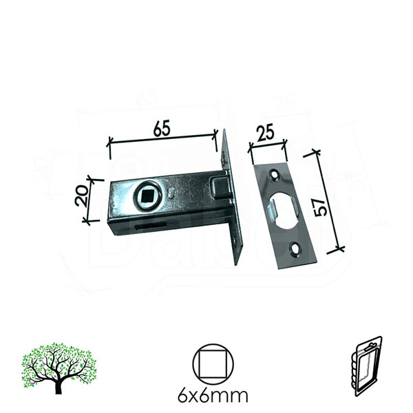 Reza za vrata 126 Nikl 45/67/6x6 mm   DSP