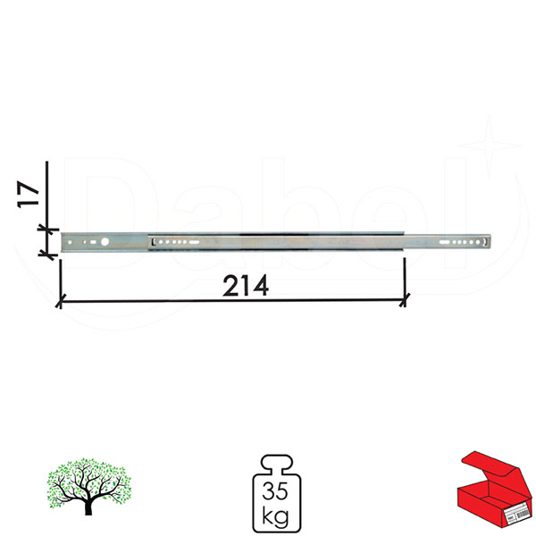Klizač mikro KL17 ZnB 214mm   Q