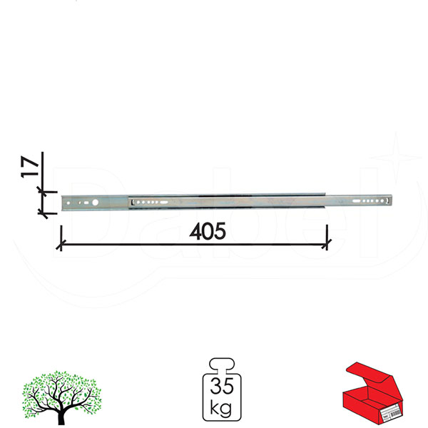 Klizač mikro KL17 ZnB 406mm   Q