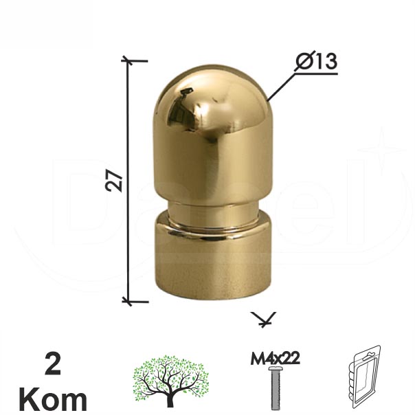 Dugme za nameštaj D530 Ms 13mm (2kom)  DBP1
