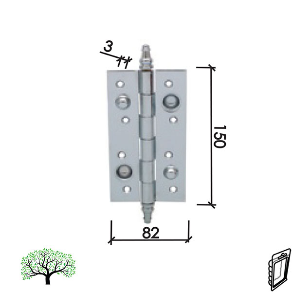 Šarka brodska za vrata SP561 Hr x150x82x3mm   DSP