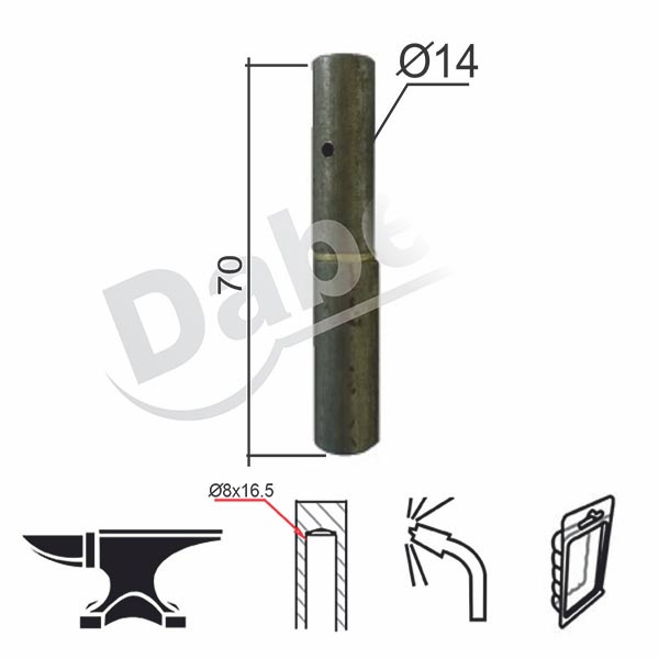 Šarka bravarska za vrata SP3 Ne fi14x70/7,8x16,5mm   DP1
