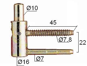 Šarka 3D uvrtna za vrata SP495 ZnŽ 16mm (50kom)  PAKXQ
