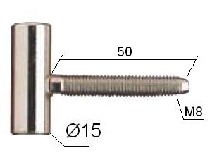 Šarka uvrtna za vrata SP100 Nikl 15mm (300kom) CF100150N007 PAKX