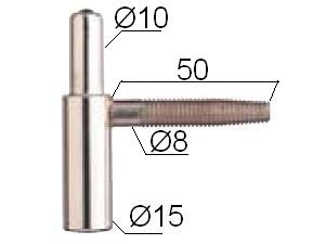 Šarka uvrtna za vrata SP100 Nikl 15mm (300kom) CG100150N030 PAKX
