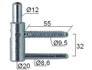 Šarka 3D uvrtna za vrata SP495 ZnB 20mm (25kom) CG495200H502 PAKXQ