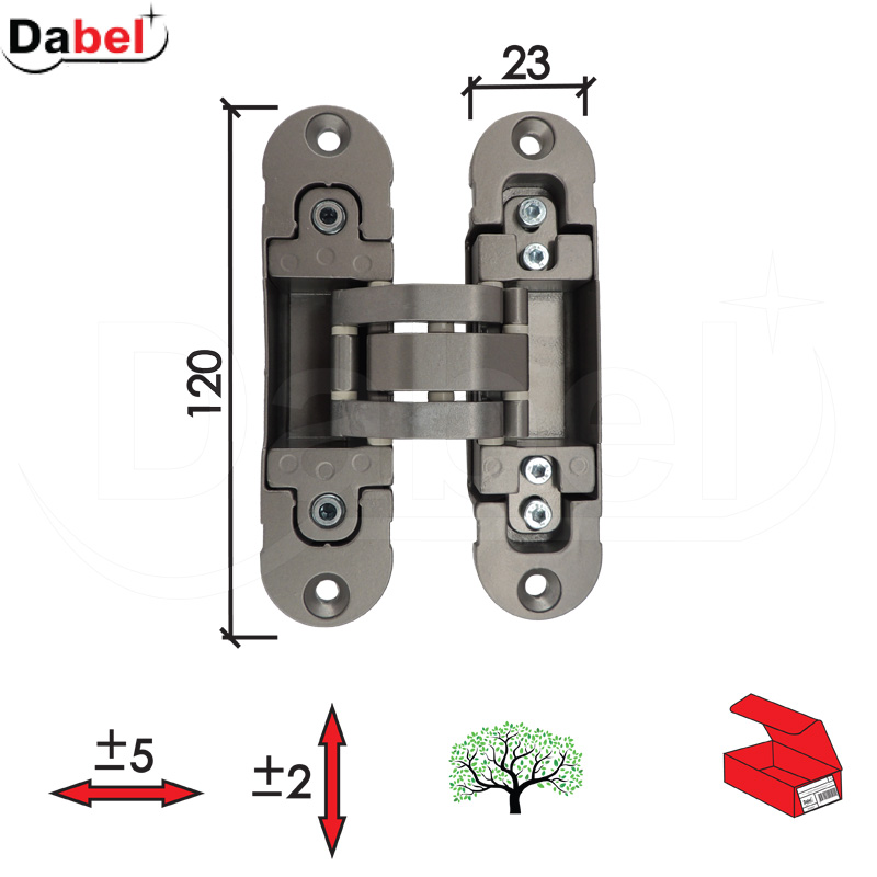 Šarka SOS za vrata SP9037 Siva 23xx120mm  3D DP1