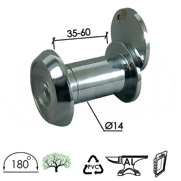 Špijunka za vrata ŠP4033 Hr fi14/35-60mm/180`  180stepeni DBP1