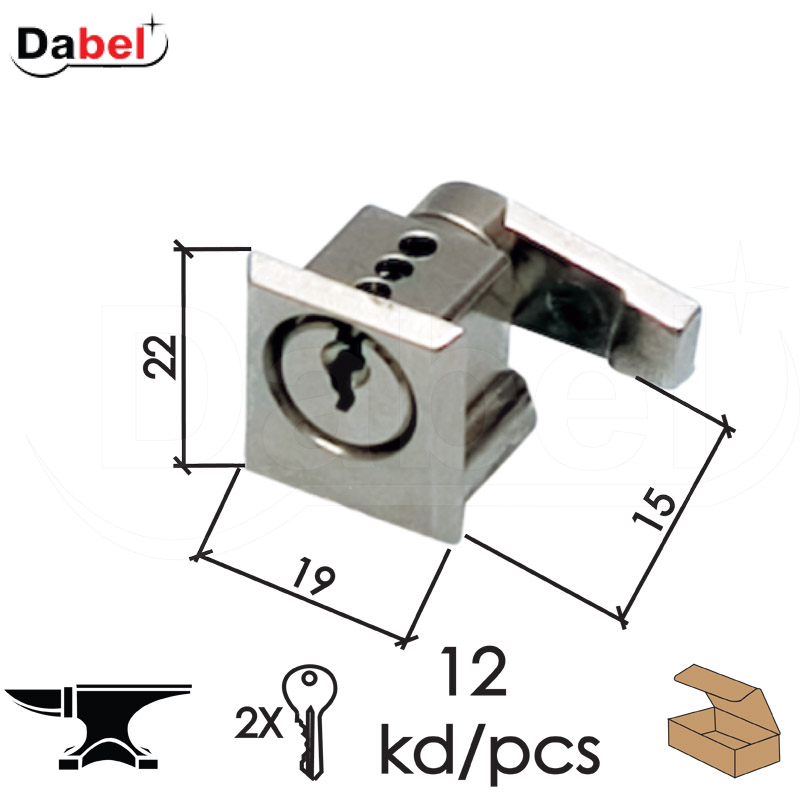 Bravica za metalni orman 2112 Nikl 19/22/15mm (12kom) 2K PAKXQ