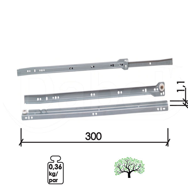 Klizač fioka KL5100 Bela 300/1,1mm   Q