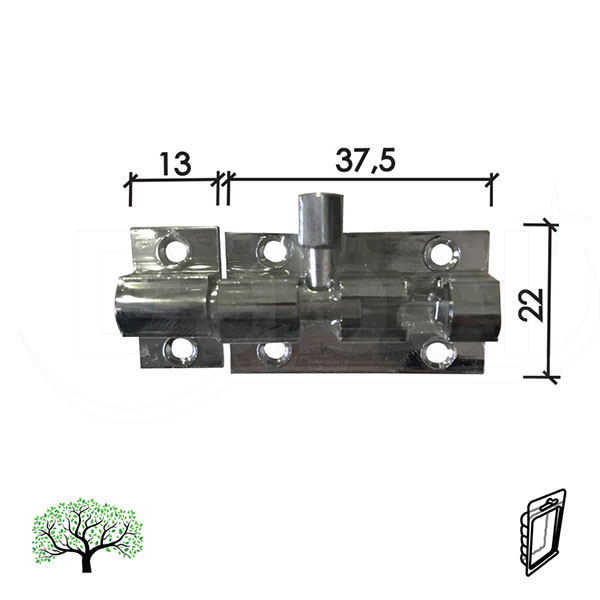 Reza za vrata 4010 Ms 37,5mm   DBP1