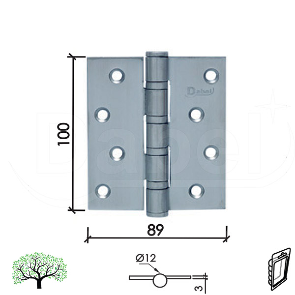 Šarka brodska za vrata SP9004 Hr x100x89x3mm   Q