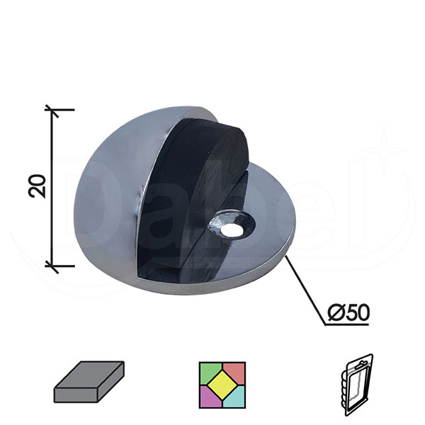 Odbojnik podni za vrata OD407 Hr fi50x20mm  montaža vijak DBP1