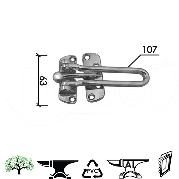 Lanac za vrata LA405 Hr 107x63 mm   DBP1